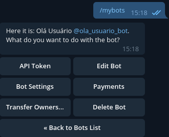 Bot Settings.